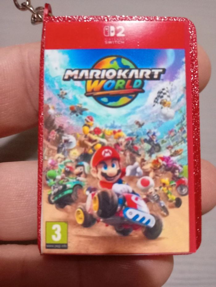 Porte clé pochette de jeu Mario kart world - photo numéro 2