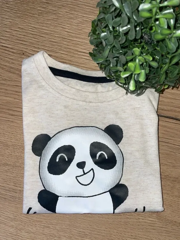 T shirt - Manches longues - 12/18 mois - Imprimé Panda - Primark - photo numéro 3
