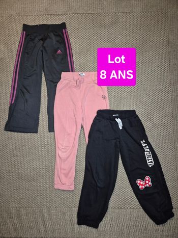 Lot de 3 pantalons joggings fille - 8 ans