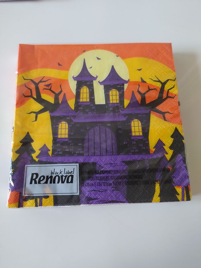 Lot de 2 paquets de serviettes en papier Halloween Renova neufs - photo numéro 4