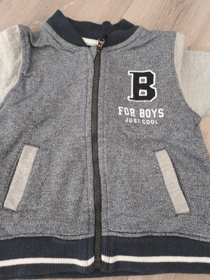 Sweat à zip 12 mois - photo numéro 2