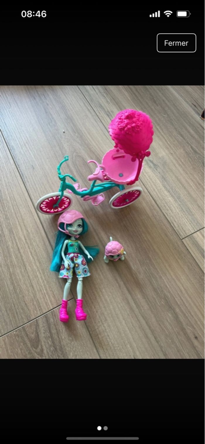 Enchantimals tortue + vélo