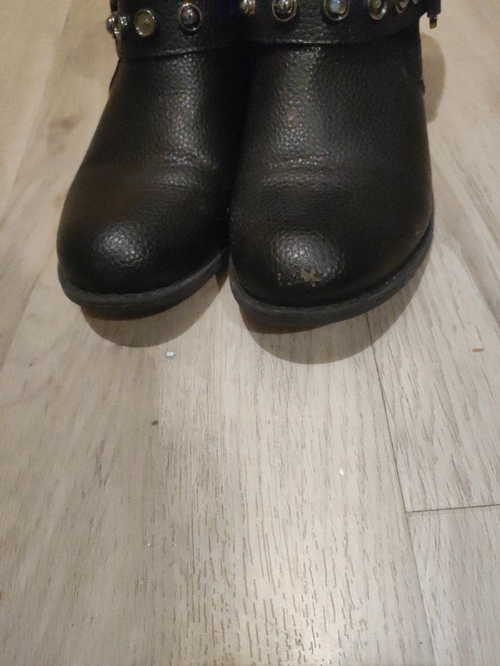 Bottines simili cuir état satisfaisant 35 - photo numéro 2
