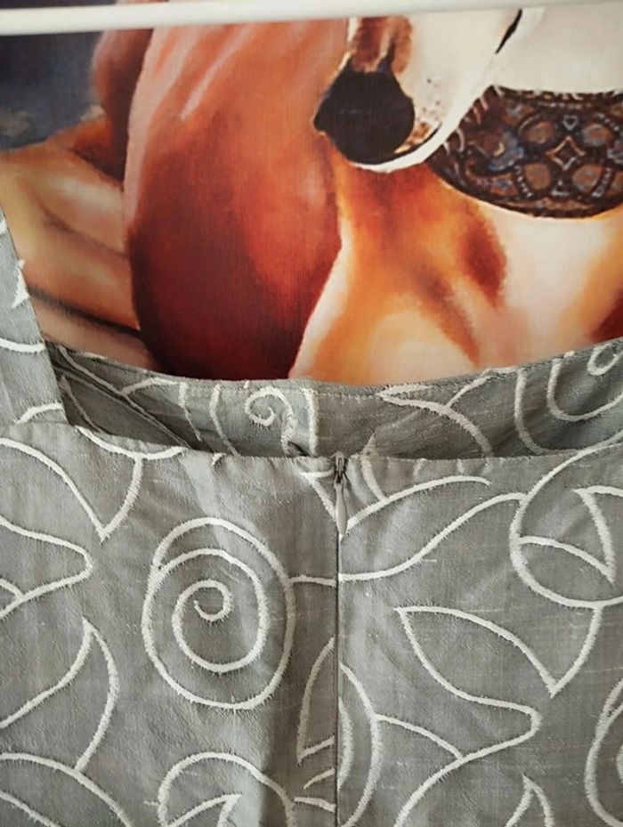 🌿Robe Drapée Motifs Fleuris Soie Sauvage T36/38🌿 - photo numéro 18