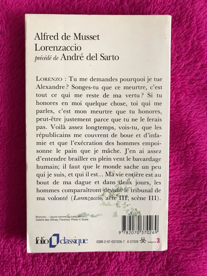 Lorenzaccio précédé d'André del Sarto - Folio Classique - photo numéro 2