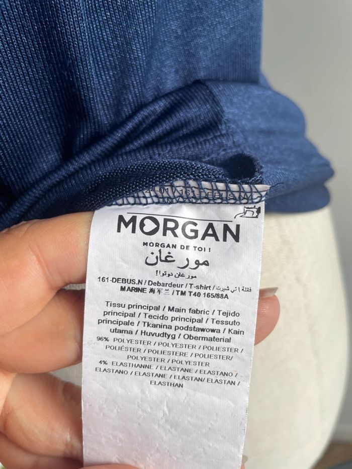 Débardeur Morgan bleu métallisé - photo numéro 6