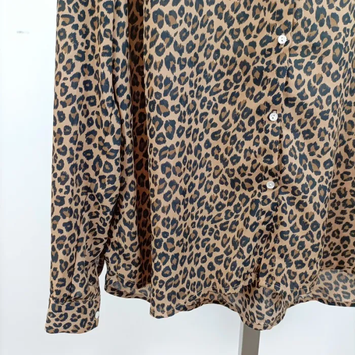 Blouse fluide léopard Kiabi Eco Conception col mao taille 42-44 A844 - photo numéro 6