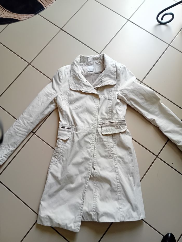 Trench de couleur crème de la marque camaïeu - photo numéro 2