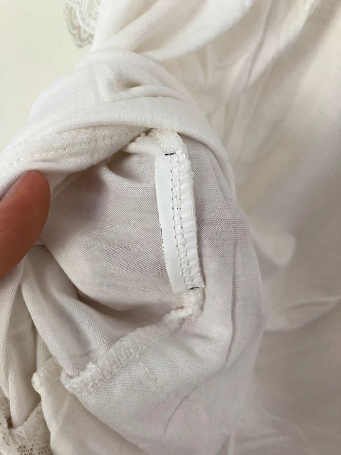 Haut débardeur blanc en dentelle Morgan taille M - photo numéro 8