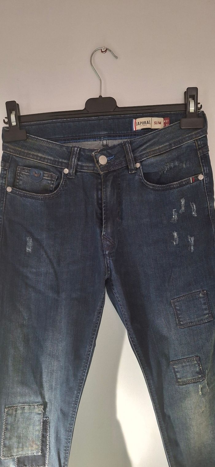 Jean homme Kaporal Slim Taille W27 L32 - Style Déchiré - Bon État - photo numéro 6