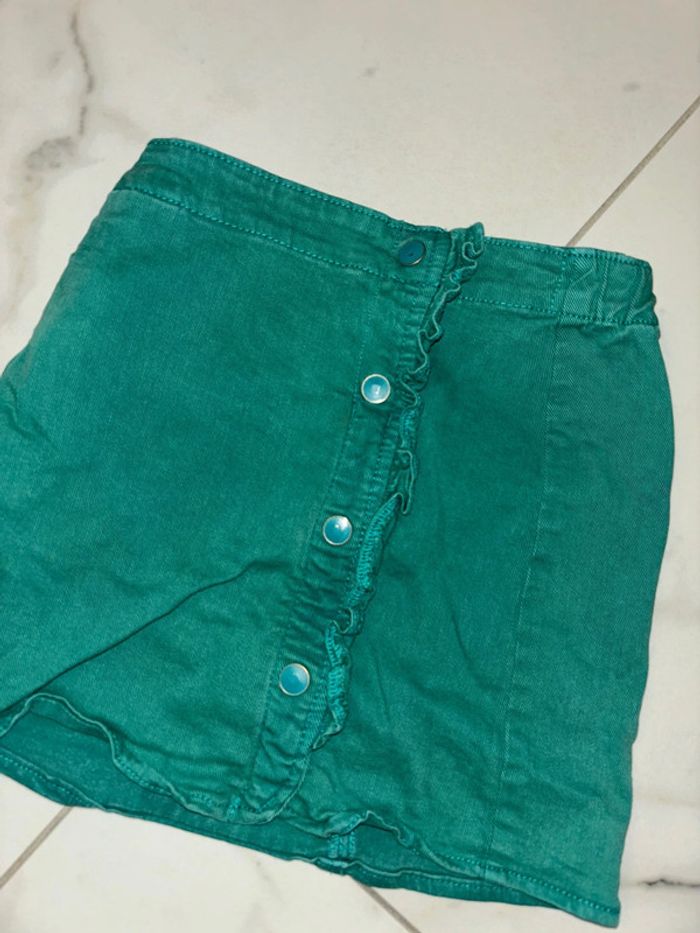 Jupe verte en jean tape à l’œil 8 ans - photo numéro 2