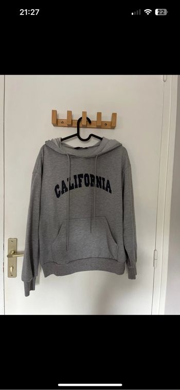 sweat capuche gris california