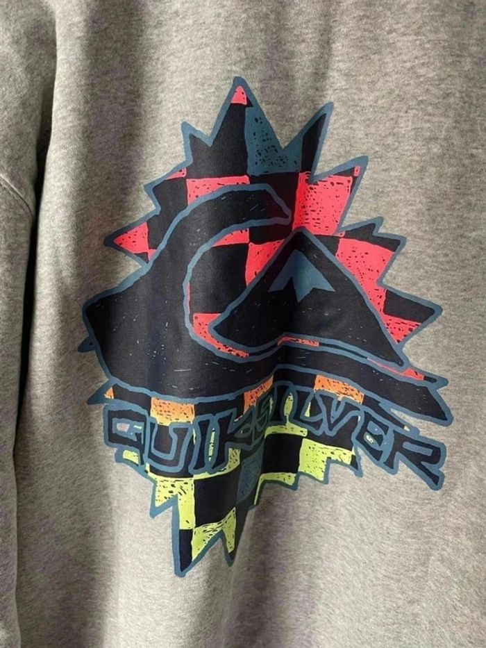 Sublime sweat zippé à capuche QuickSilver 14 ans - photo numéro 4