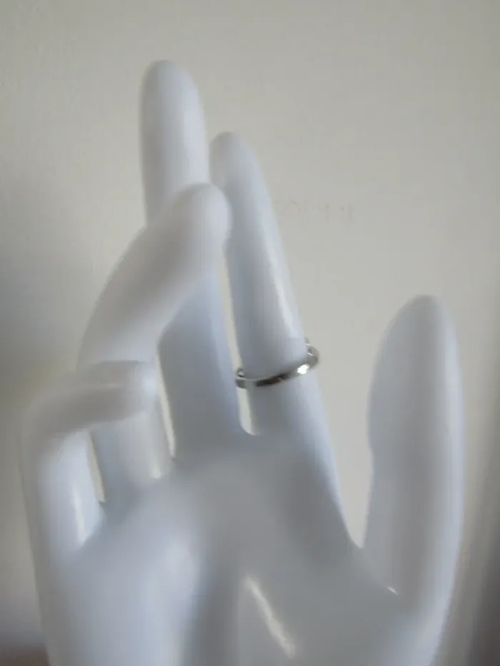 bague en argent 925 + jade synthétique taille 7 = France 54.4 = 17.3 mm - photo numéro 7