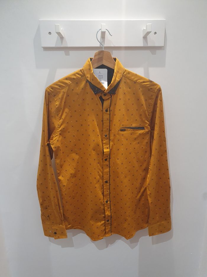 Chemise Chalon jaune moutarde Taille L (taille petit)