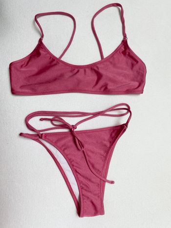 Maillot de bain deux pièces S rose