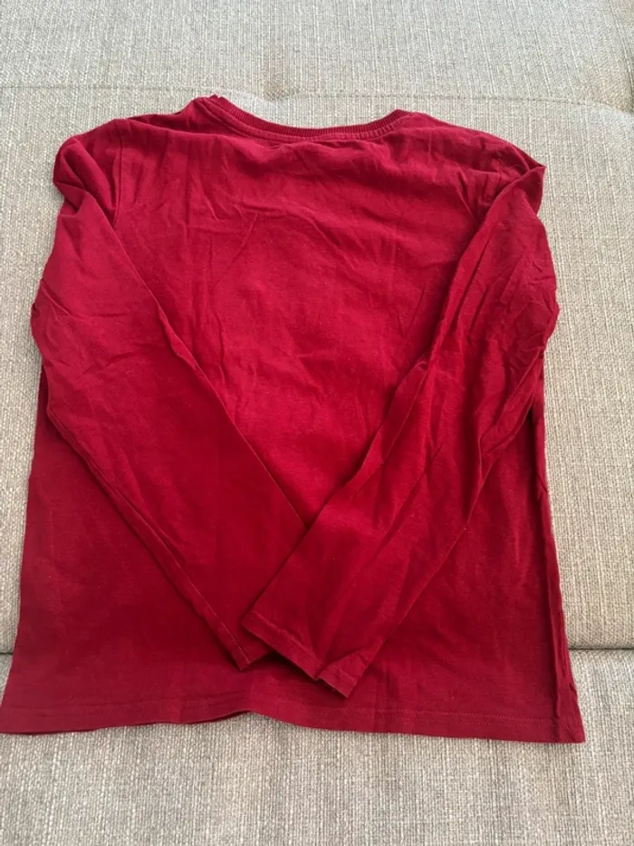 Lot de 2 T shirt manches longues imprimé velours 12 ans - photo numéro 7