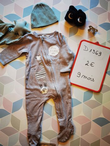 D1369 - pyjama garçon 9 mois