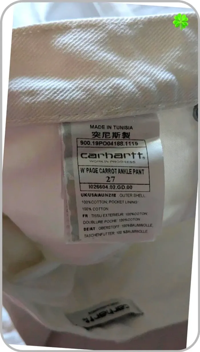 Jeans carrot Carhartt femme 36 - photo numéro 5