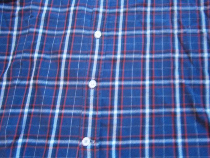 Chemise à carreaux bleu marine JULES Taille M - photo numéro 7