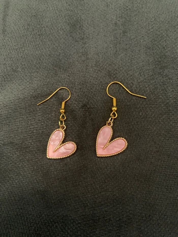 boucles d'oreilles cœur