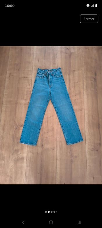 Levi's Straight High Waist - Bleu Vintage - Taille 24 excellent état