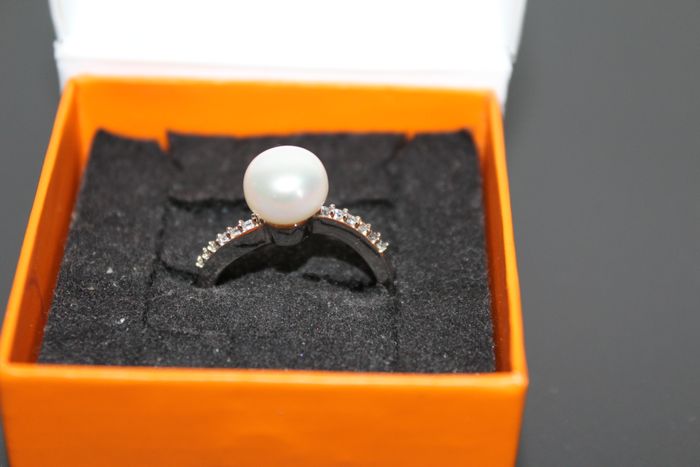 Bague argent /perle - photo numéro 3