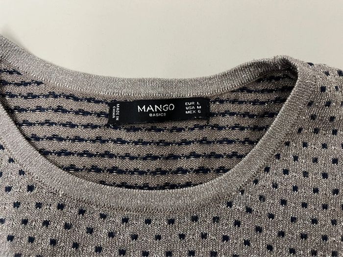 Pull Gris/bleu scintillante Mango L - photo numéro 2