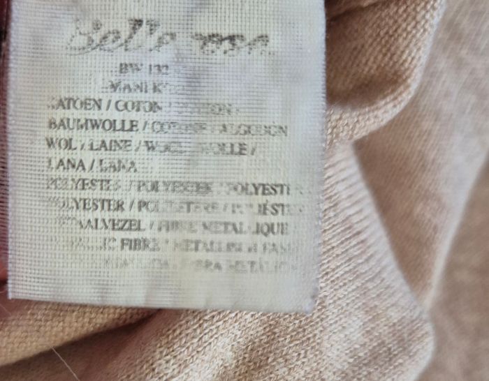 Pull femme Bellerose beige col V Taille 2 (38 / M) - photo numéro 7