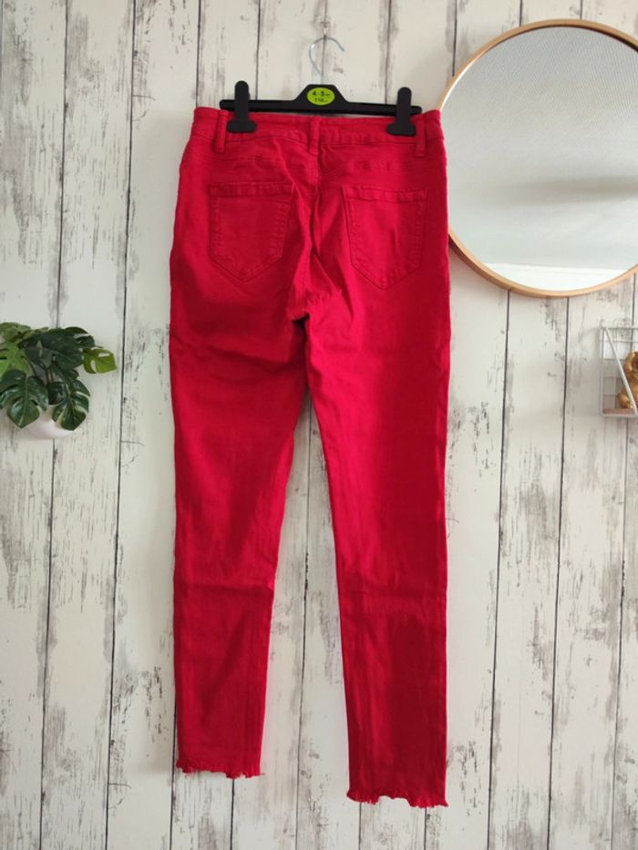 Jeans rouge Miss Bon femme L - photo numéro 2