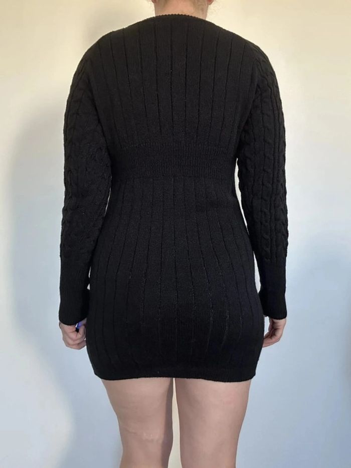 Robe pull torsadée noire Vintage Dressing - Taille 36/38, Très bon état 💖 - photo numéro 8