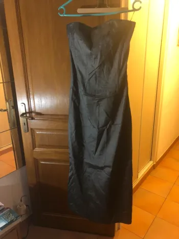 Robe de soirée bustier longue grise