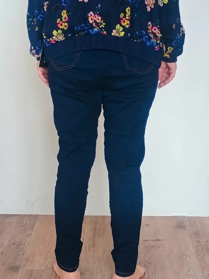 Jegging/Pantalon taille haute bleu marine Best Montain T42 - photo numéro 3
