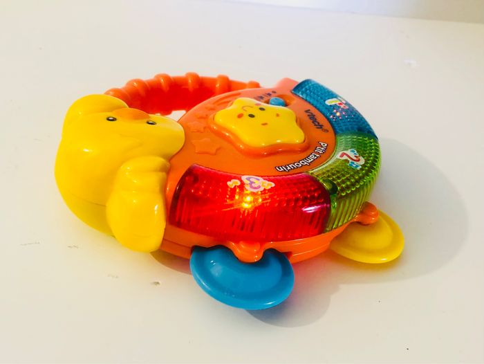 vtech p'tit tambourin hochet musical 3-36 mois interactif musical lumineux instrument de musique les premiers chiffres apprendre à compter jusqu’à 3 éveil montessori lot SOP77 - photo numéro 3