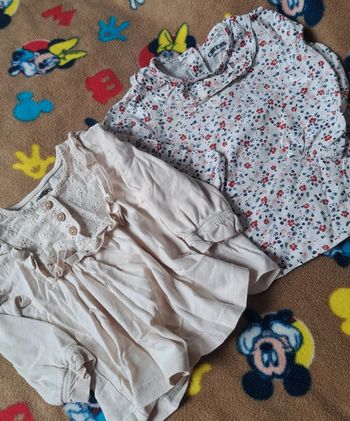 Lots de 2 T-shirt manches longues bébé 9mois