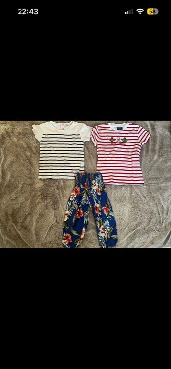 Lot t-shirts sarouel 2 ans
