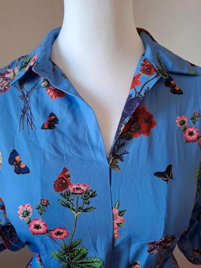 Robe casual bleue/Lilas Fleurie Vila Joy taille M 38 - photo numéro 3