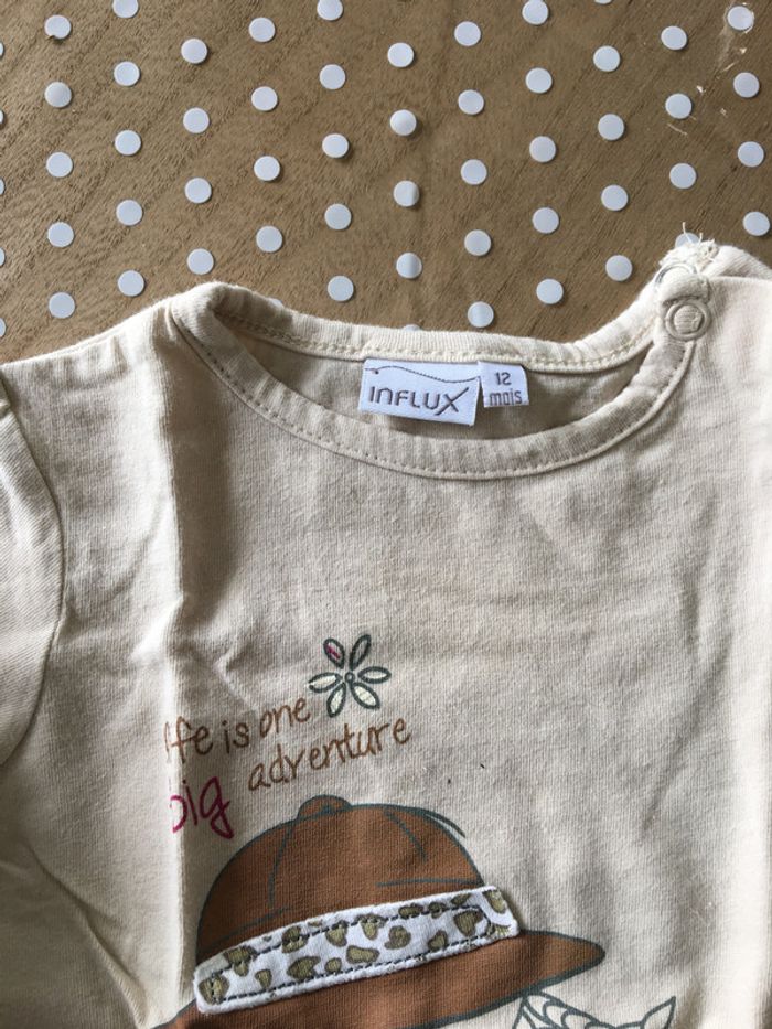 T-shirt beige 12 mois - photo numéro 2