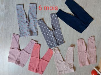 Lots de 7 leggings 6 mois