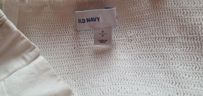 Robe d'été blanche mi-longue ajustée et évasée Old Navy - photo numéro 3