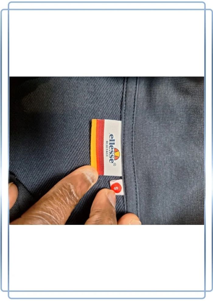 Veste  /Track jacket ellesse vintage bleu foncé / homme - taille M / brodé (104) - photo numéro 8
