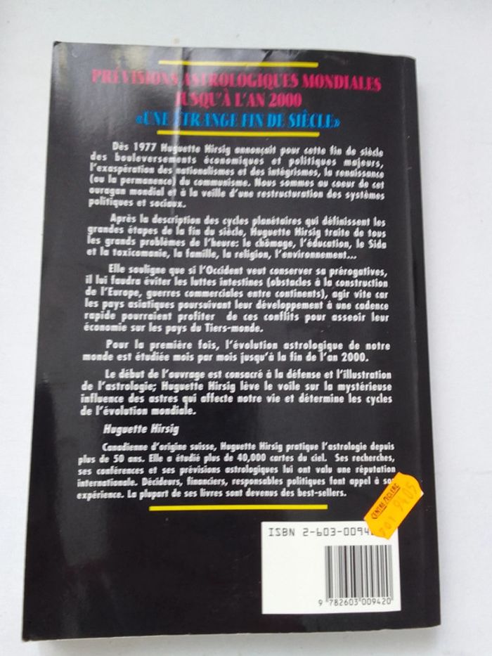 Huguette Hirsig - Prévisions astrologiques mondiale jusqu'à l'an 2000 - photo numéro 2