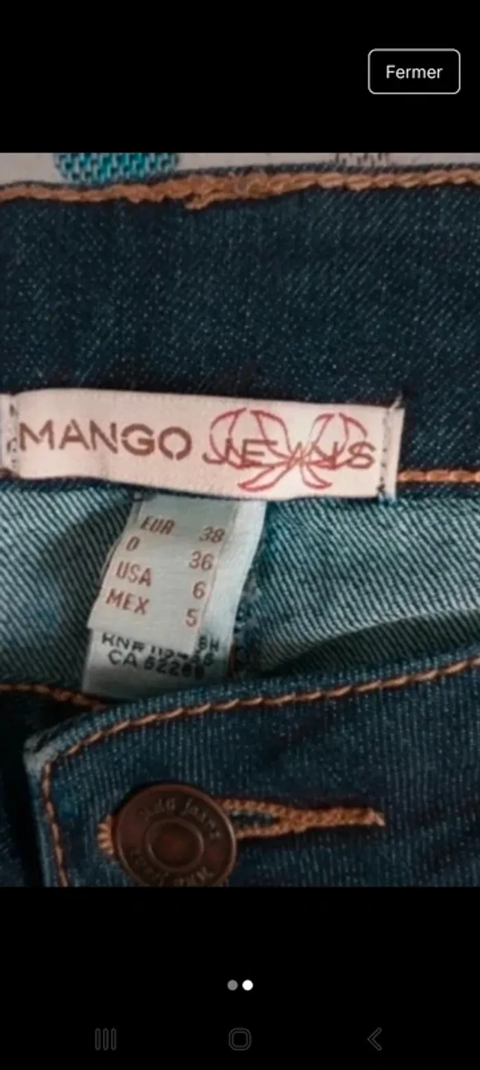Pantalon 💫Jean Mango 💫Taille 38💫 - photo numéro 2