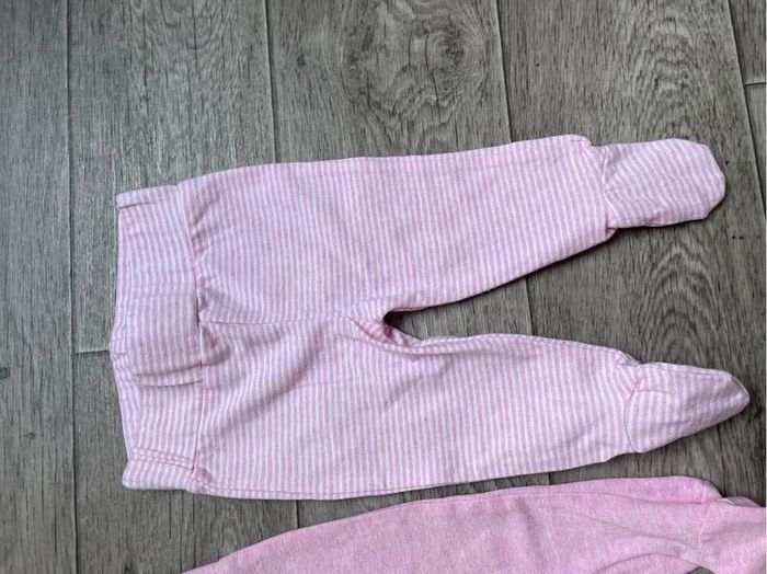 Lot 2 legging avec pieds, pantalon avec pieds naissance rose Zeeman - photo numéro 3
