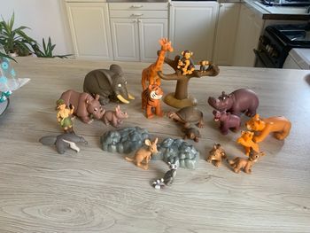 Figurine lot de 19 animaux sauvage de la jungle 
