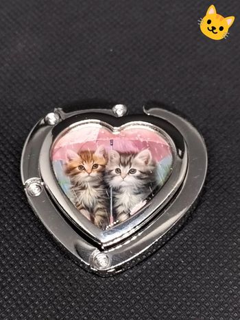 Porte sac a main coeur chats