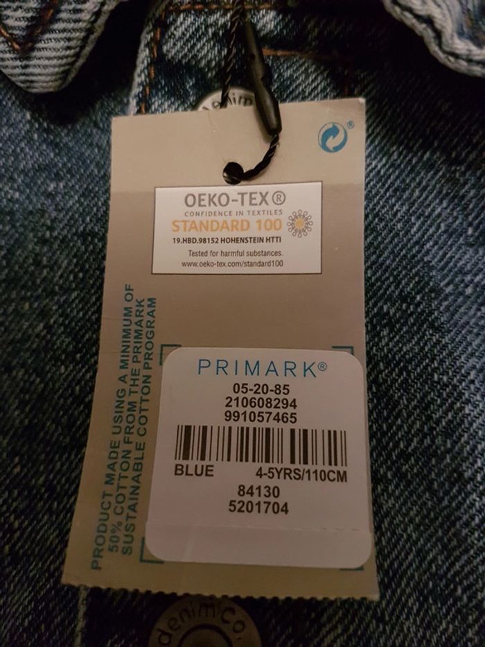 Veste jean à capuche Primark 4-5 ans - photo numéro 4