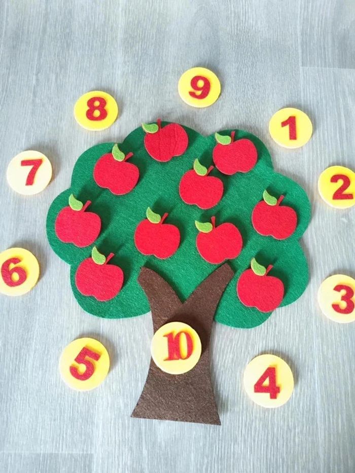 Arbre en feutre pour apprendre à compter - photo numéro 3