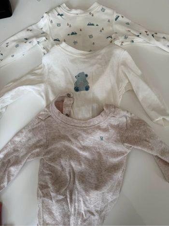 Lot de 3 bodies manches longues garçon 3 mois