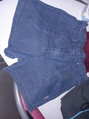 Short bleu sergent Major 7 ans taille réglable fille tbe